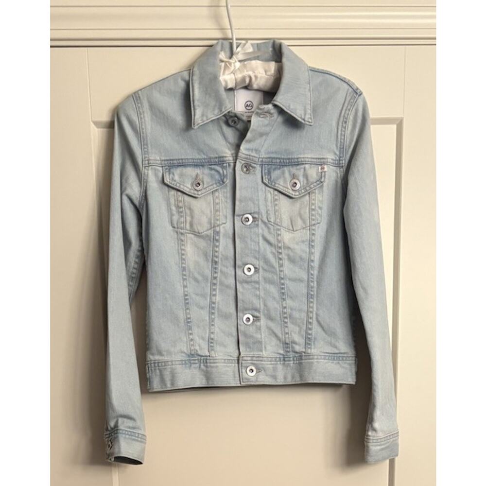 Ag Adriano Goldschmeid Robyn Sz XS Light Wash Blue Denim Jacket